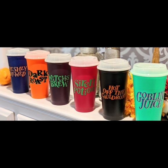 Starbucks Other - New Starbucks Halloween 6 pk Glow In The Dark Lids
